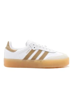Clearance adidas Sneakers Tendance Femme Sambae Cuir Blanc/ Marron