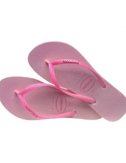 Clearance havaianas Tongs Femme Slim Glitter Iridescent Rose