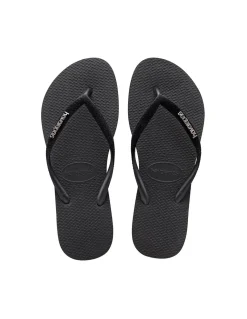 Sale havaianas Tongs Femme Slim Logo Metallic Noir