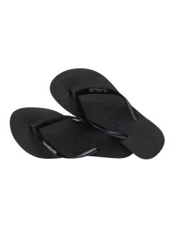Sale havaianas Tongs Femme Slim Logo Metallic Noir