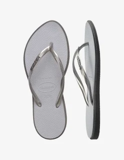 Hot havaianas Tongs Femme Slim point Steel Grey