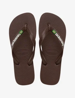 Online havaianas Tongs Homme Brasil Logo Dark Brown/White