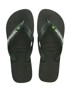 New havaianas Tongs Homme Brasil Logo Vert Olive