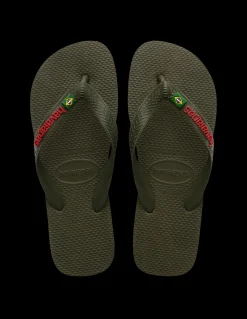 havaianas tongs mixte brasil logo kaki