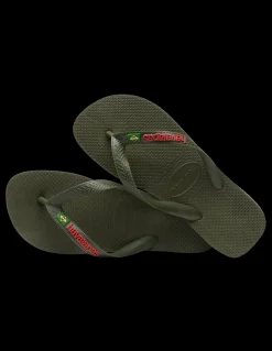 havaianas tongs mixte brasil logo kaki